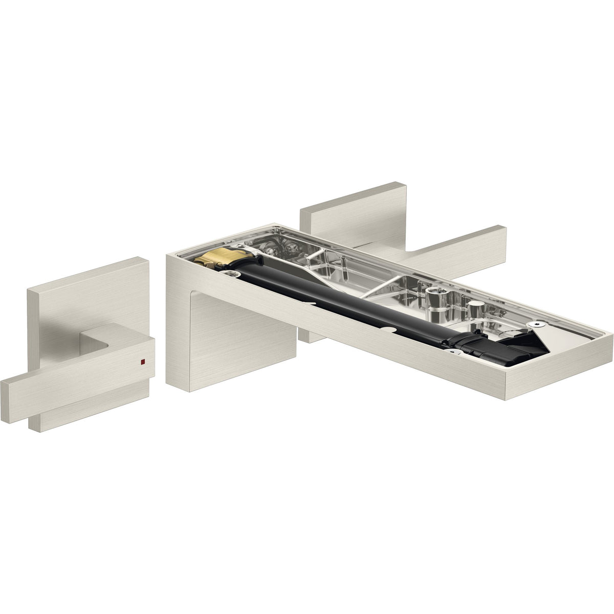 AXOR-MyEdition-3-hole-basin-mixer-for-concealed-installation-wall-mounted-with-spout-221-mm-lever-handles-without-plate-Stainless-Steel-Optic-47082800