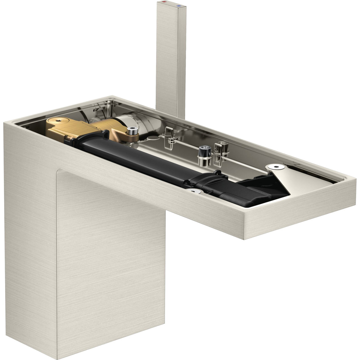 AXOR-MyEdition-Single-lever-basin-mixer-110-with-push-open-waste-set-without-plate-Stainless-Steel-Optic-47032800