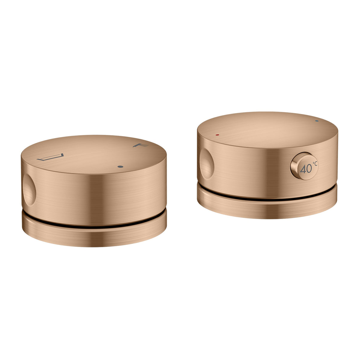 AXOR-One-2-hole-rim-mounted-thermostatic-bath-mixer-Brushed-Red-Gold-48470310