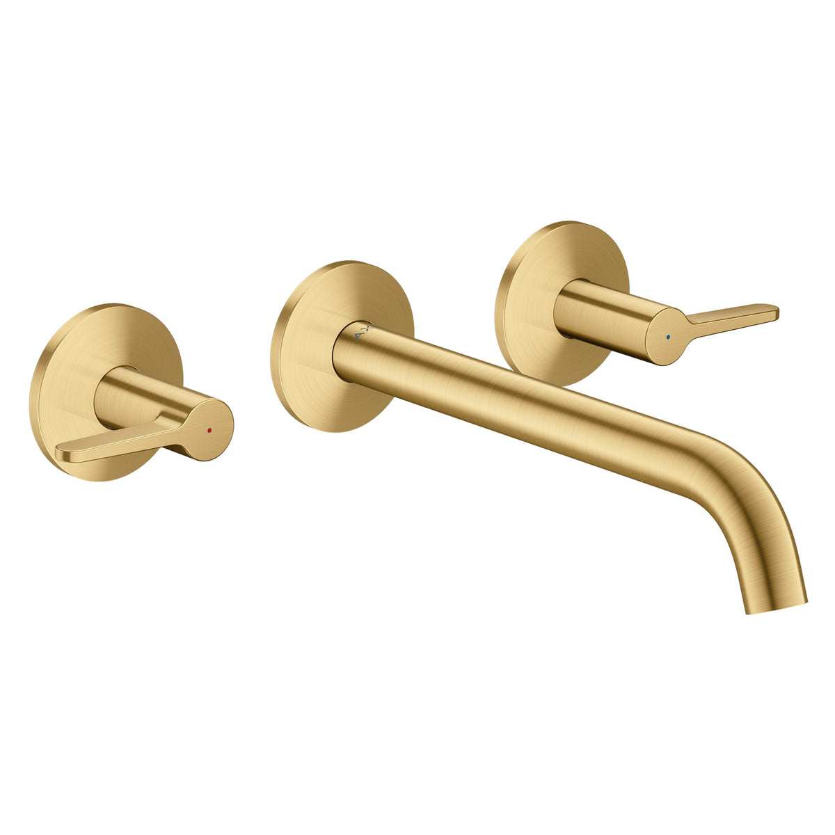 AXOR-One-3-hole-basin-mixer-for-concealed-installation-wall-mounted-with-spout-220-mm-and-lever-handles-Brushed-Gold-Optic-48160250