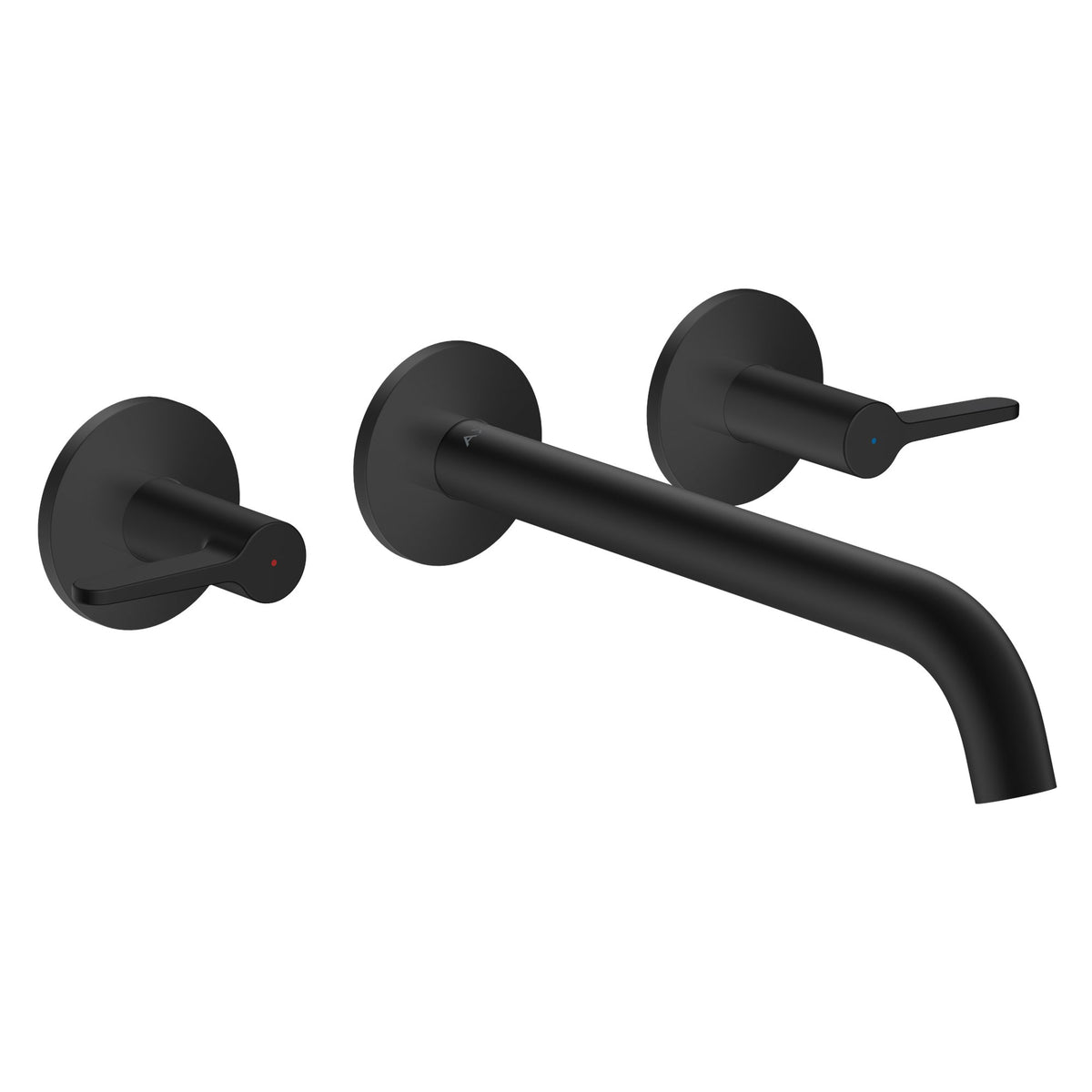 AXOR-One-3-hole-basin-mixer-for-concealed-installation-wall-mounted-with-spout-220-mm-and-lever-handles-Matt-Black-48160670