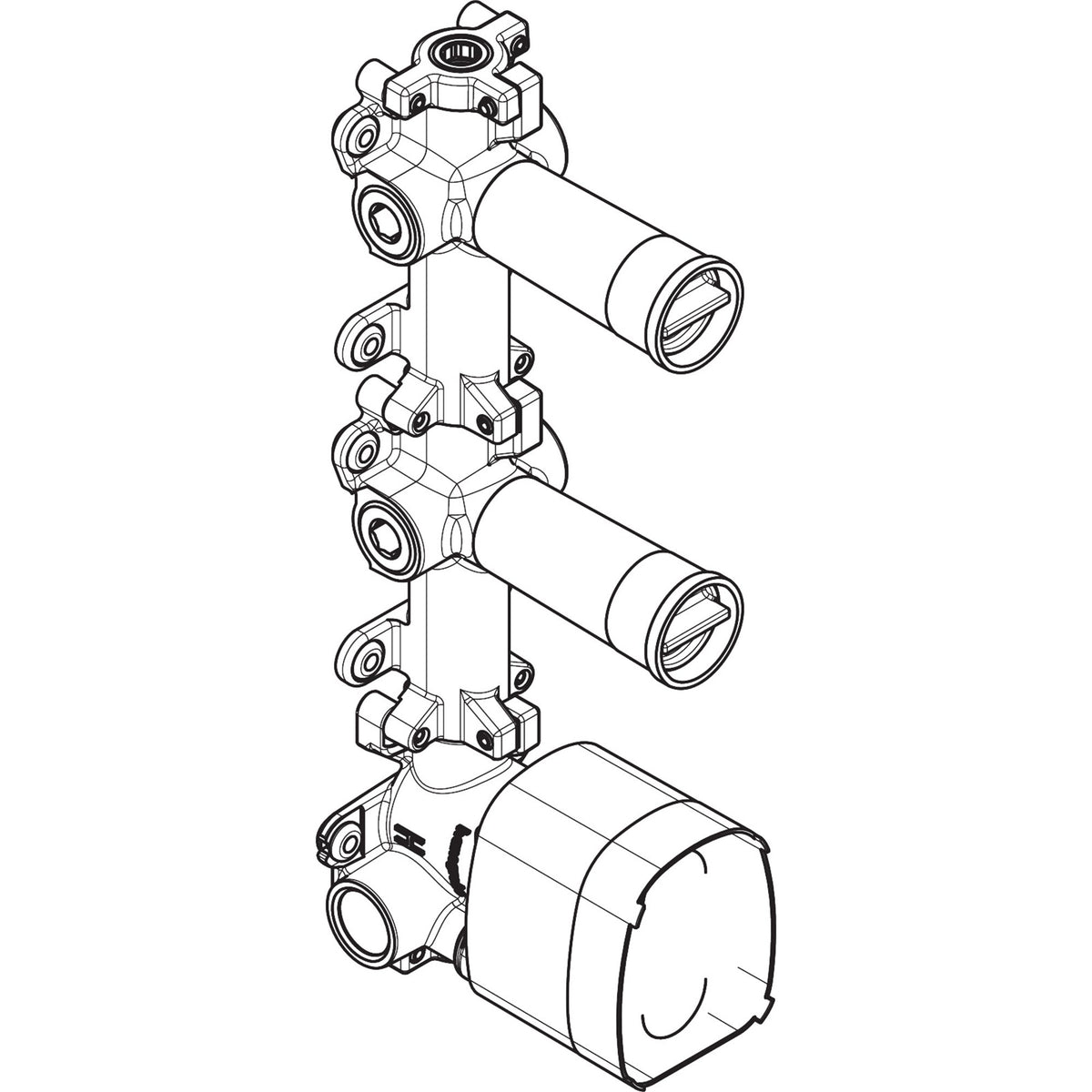 AXOR-One-Basic-set-for-thermostatic-module-for-concealed-installation-for-2-functions-48720-technical-03