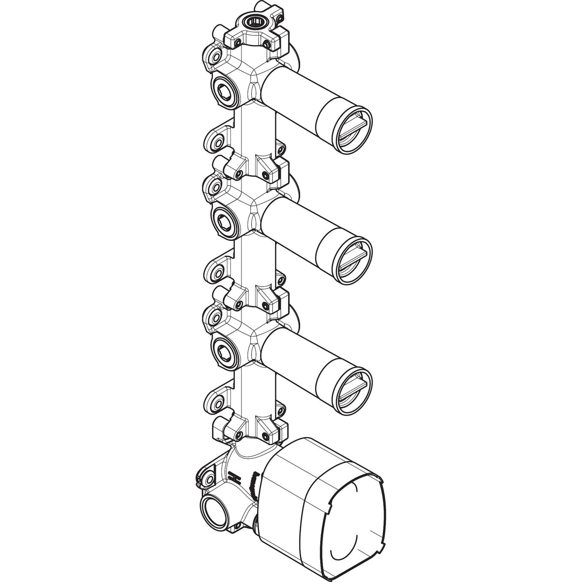 AXOR-One-Basic-set-for-thermostatic-module-for-concealed-installation-for-3-functions-48710-technical-03