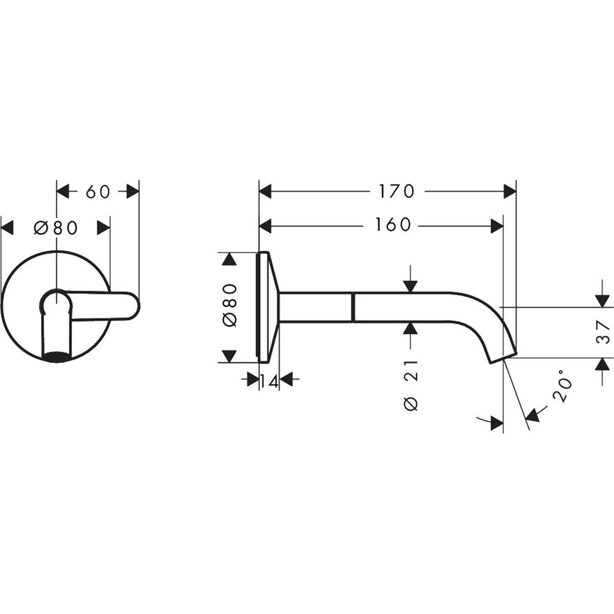 AXOR-One-Basin-mixer-for-concealed-installation-wall-mounted-Select-with-spout-160-mm-48180-technical-01