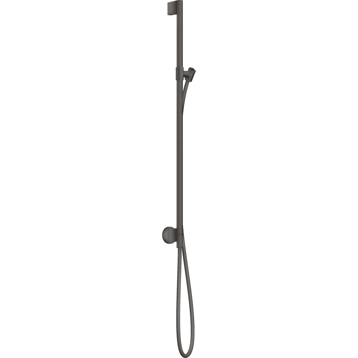 AXOR-One-Shower-bar-0-90-m-with-wall-connection-and-shower-hose-1-60-m-Brushed-Black-Chrome-48792340