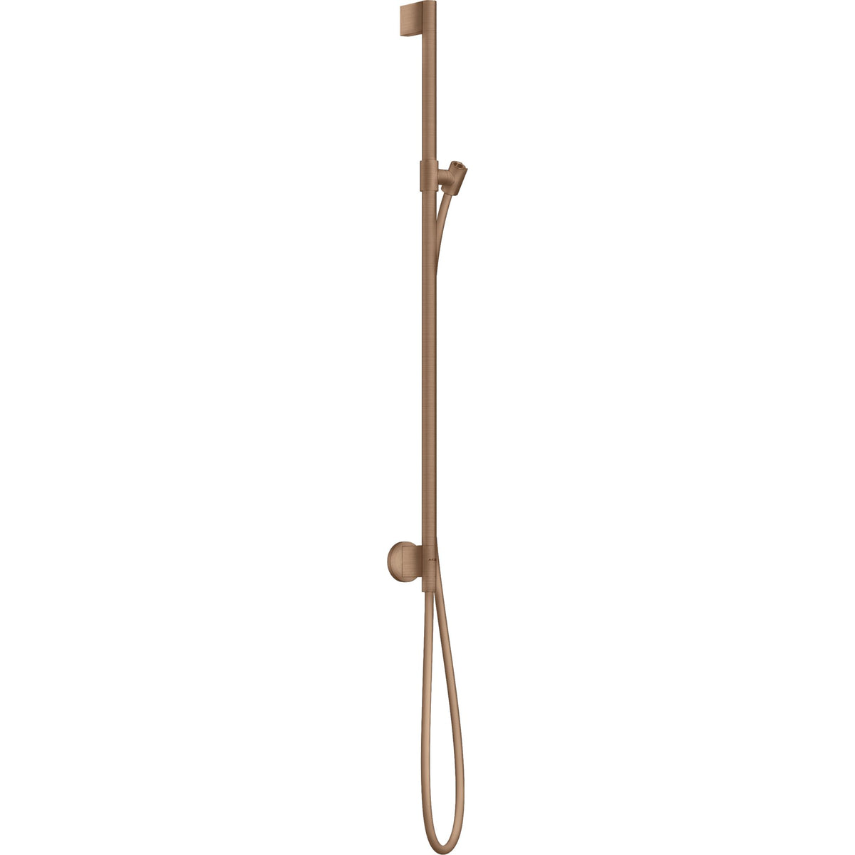 AXOR-One-Shower-bar-0-90-m-with-wall-connection-and-shower-hose-1-60-m-Brushed-Red-Gold-48792310
