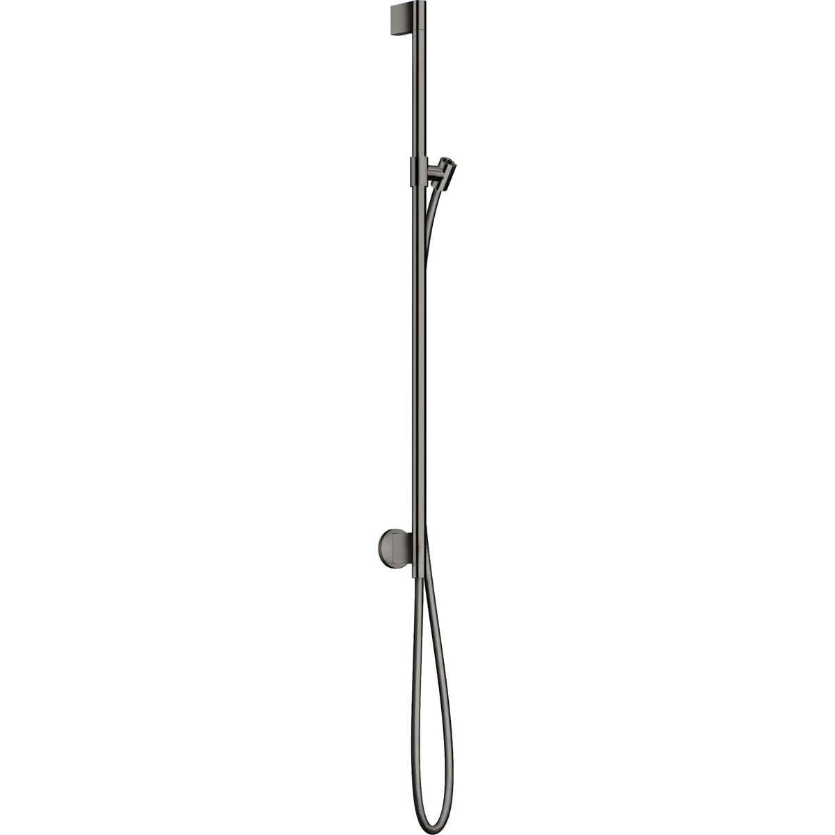 AXOR-One-Shower-bar-0-90-m-with-wall-connection-and-shower-hose-1-60-m-Polished-Black-Chrome-48792330