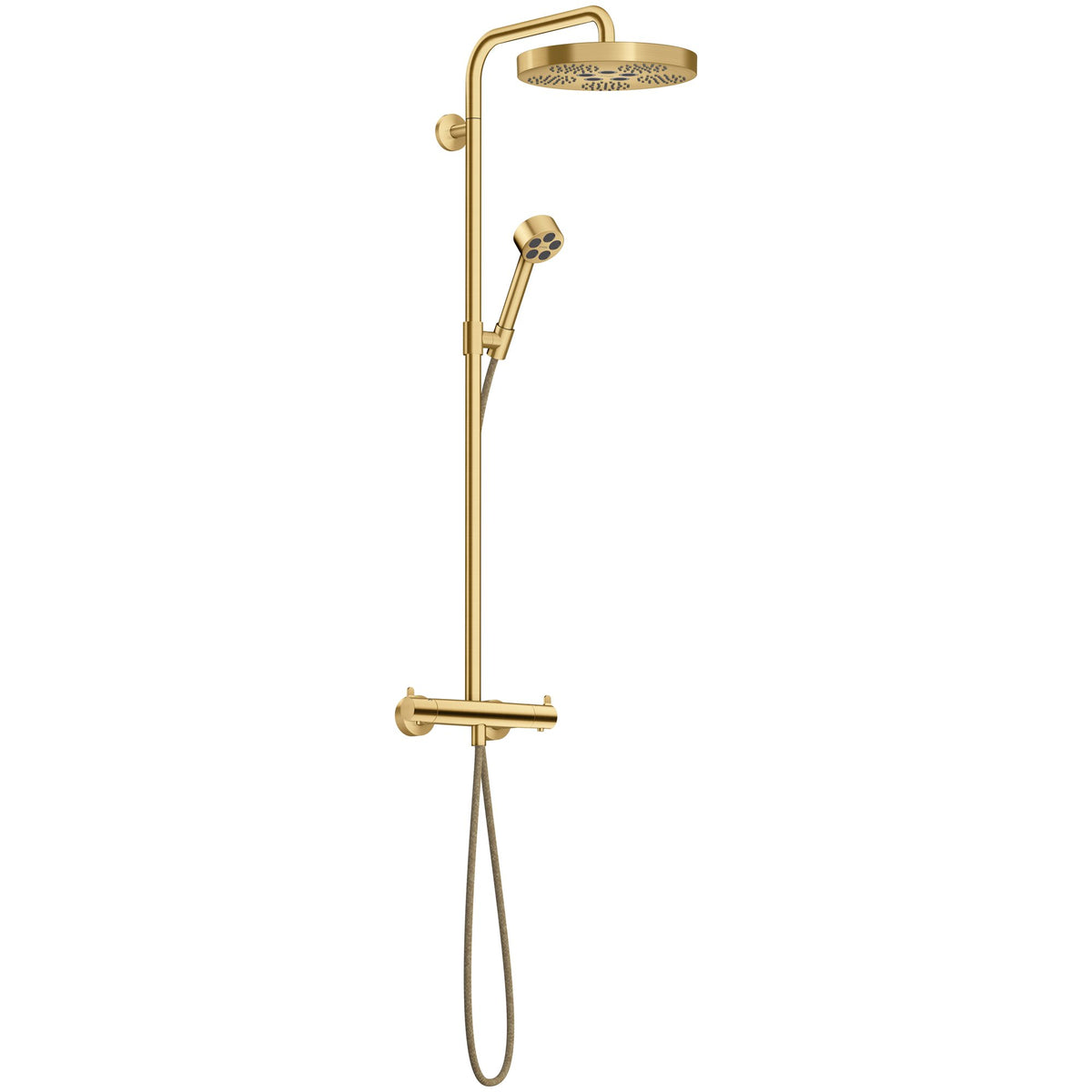 AXOR-One-Showerpipe-with-thermostat-and-overhead-shower-280-1jet-Brushed-Gold-Optic-48794250