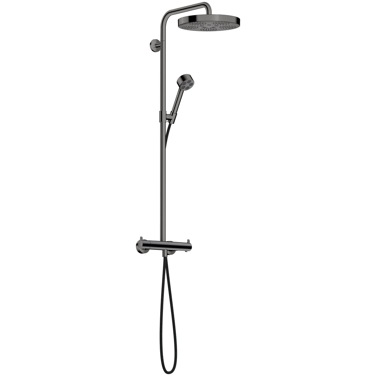 AXOR-One-Showerpipe-with-thermostat-and-overhead-shower-280-1jet-EcoSmart-Polished-Black-Chrome-48795330