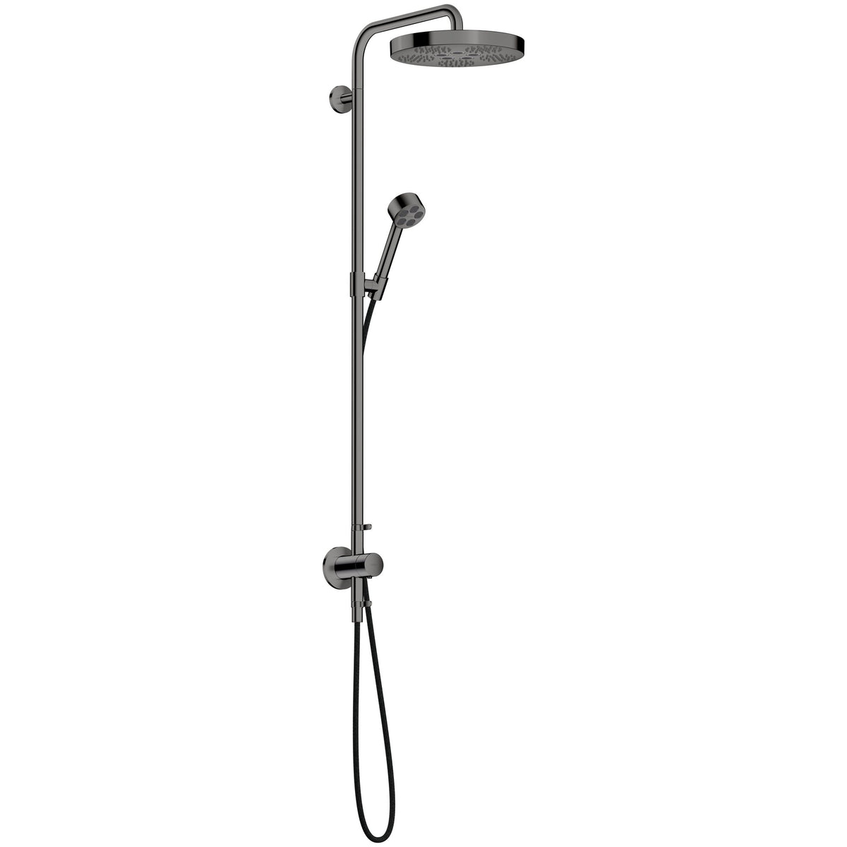 AXOR-One-Showerpipe-with-thermostat-and-overhead-shower-280-1jet-EcoSmart-for-concealed-installation-Polished-Black-Chrome-48797330