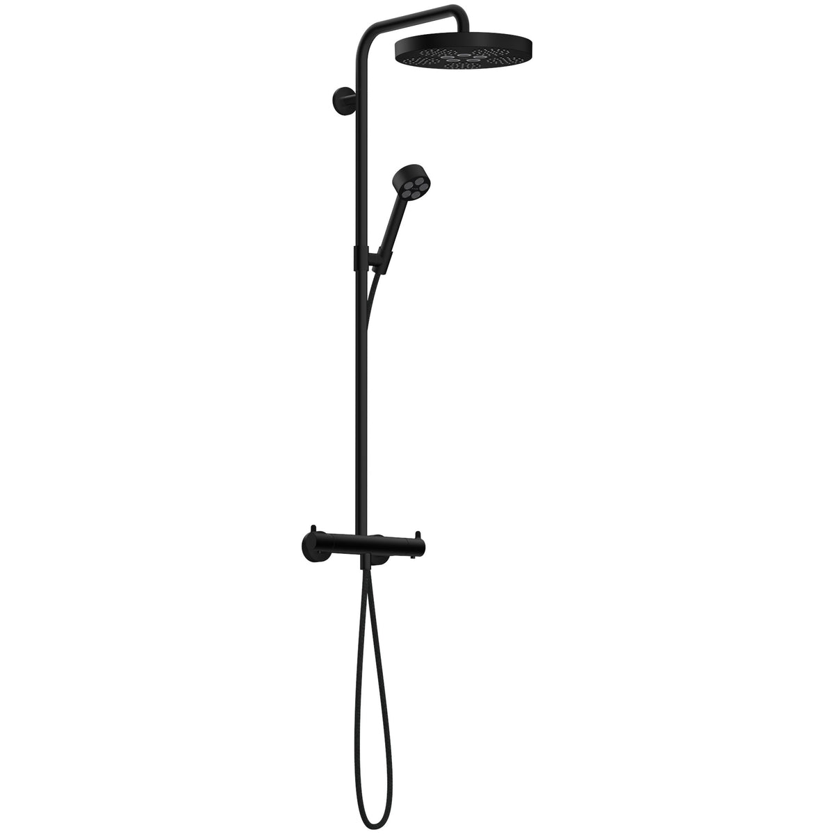 AXOR-One-Showerpipe-with-thermostat-and-overhead-shower-280-1jet-Matt-Black-48794670