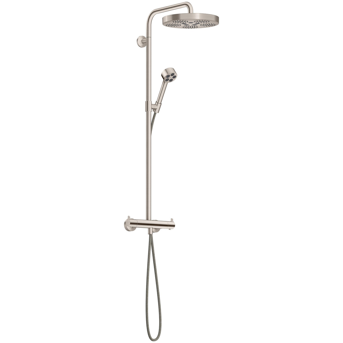 AXOR-One-Showerpipe-with-thermostat-and-overhead-shower-280-1jet-Stainless-Steel-Optic-48794800