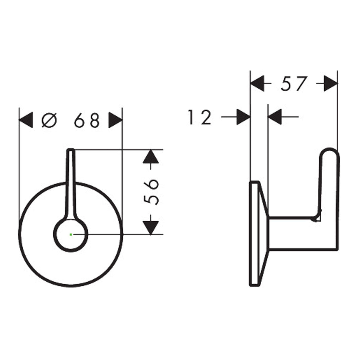 AXOR One Shut off valve for concealed installation with lever handle 48772 technical 01