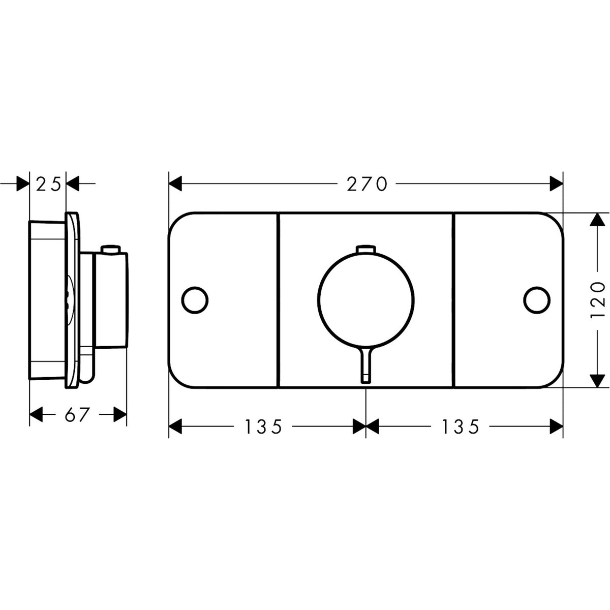 AXOR-One-Thermostatic-module-for-concealed-installation-for-2-functions-45712-technical-02