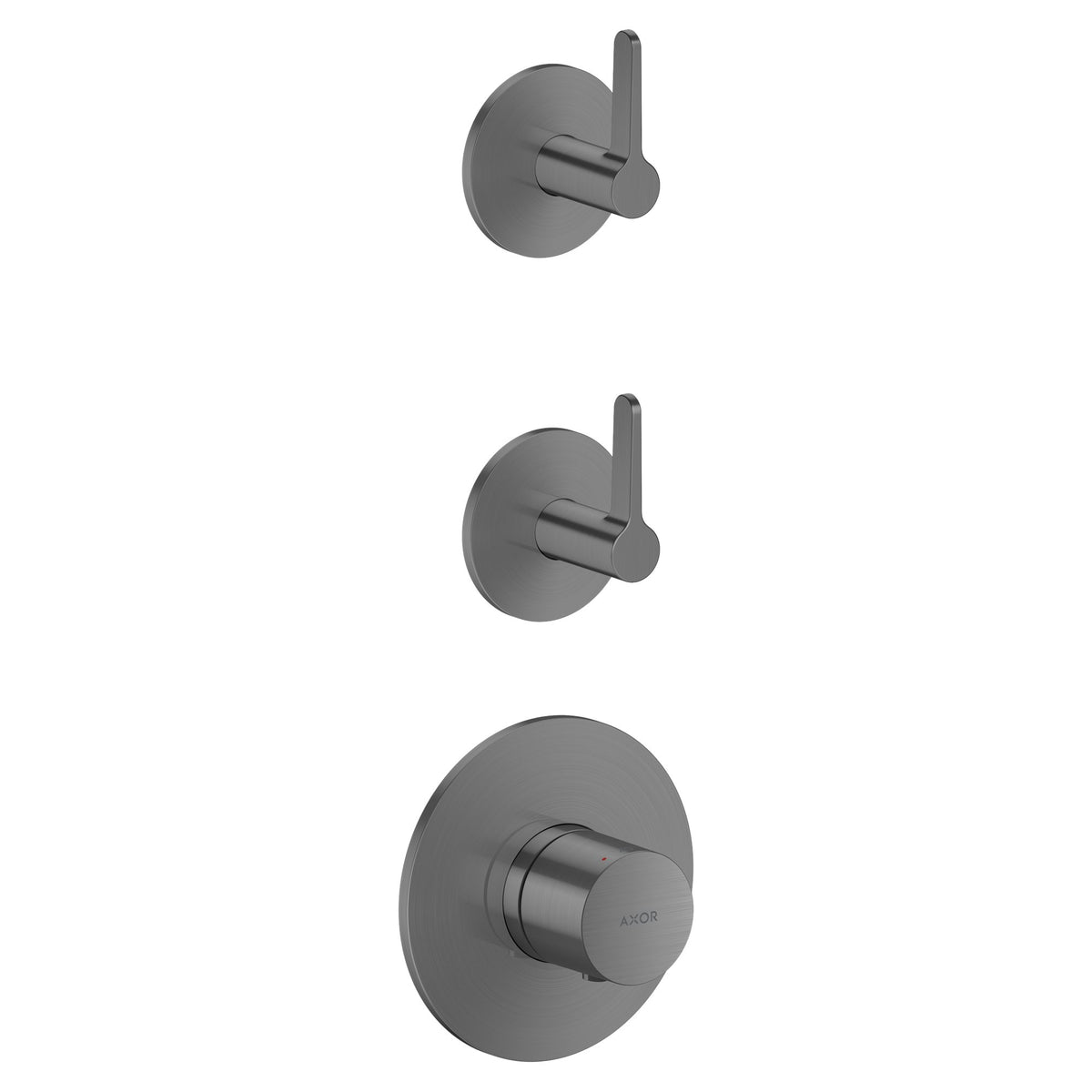 AXOR-One-Thermostatic-module-for-concealed-installation-for-2-functions-with-lever-handle-Brushed-Black-Chrome-48722340