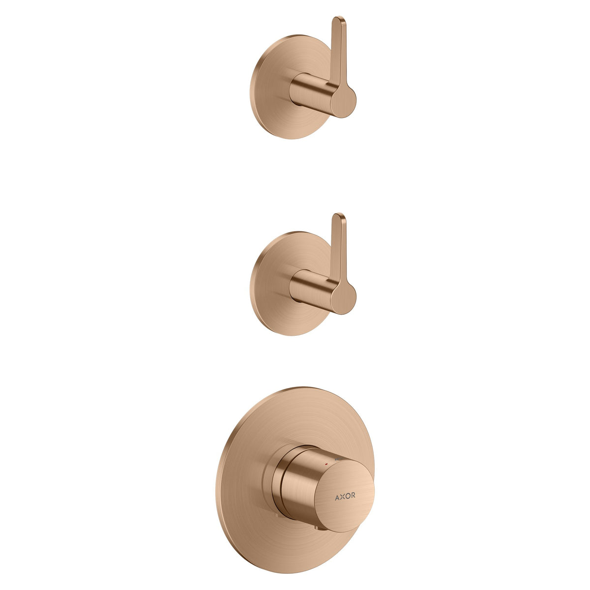 AXOR-One-Thermostatic-module-for-concealed-installation-for-2-functions-with-lever-handle-Brushed-Red-Gold-48722310