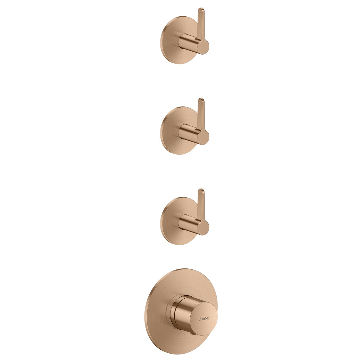 AXOR-One-Thermostatic-module-for-concealed-installation-for-3-functions-with-lever-handle-Brushed-Red-Gold-48723310
