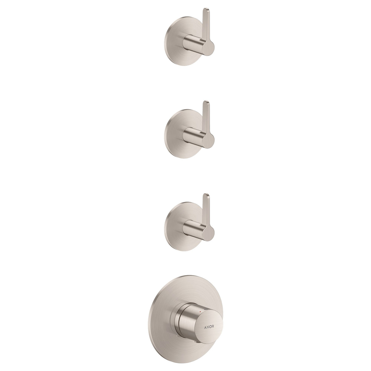 AXOR-One-Thermostatic-module-for-concealed-installation-for-3-functions-with-lever-handle-Stainless-Steel-Optic-48723800