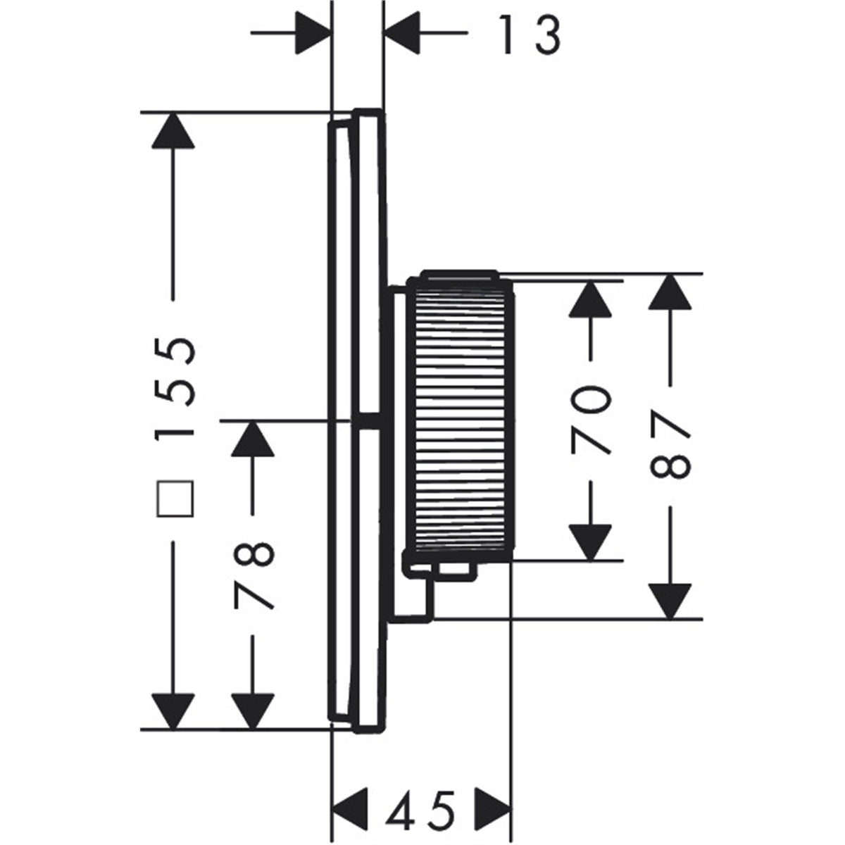 AXOR-ShowerSelect-ID-Thermostat-HighFlow-for-concealed-installation-SoftSquare-for-1-function-and-additional-outlet-36778-technical-01