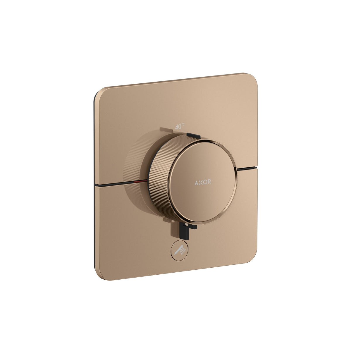 AXOR-ShowerSelect-ID-Thermostat-HighFlow-for-concealed-installation-SoftSquare-for-1-function-and-additional-outlet-Polished-Red-Gold-36778300