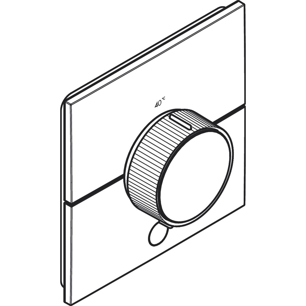 AXOR-ShowerSelect-ID-Thermostat-HighFlow-for-concealed-installation-square-for-1-function-and-additional-outlet-36777-technical-03