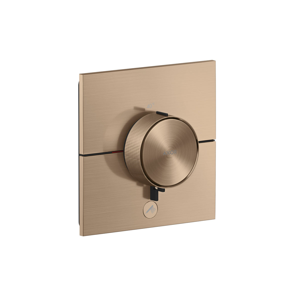AXOR-ShowerSelect-ID-Thermostat-HighFlow-for-concealed-installation-square-for-1-function-and-additional-outlet-Brushed-Red-Gold-36777310