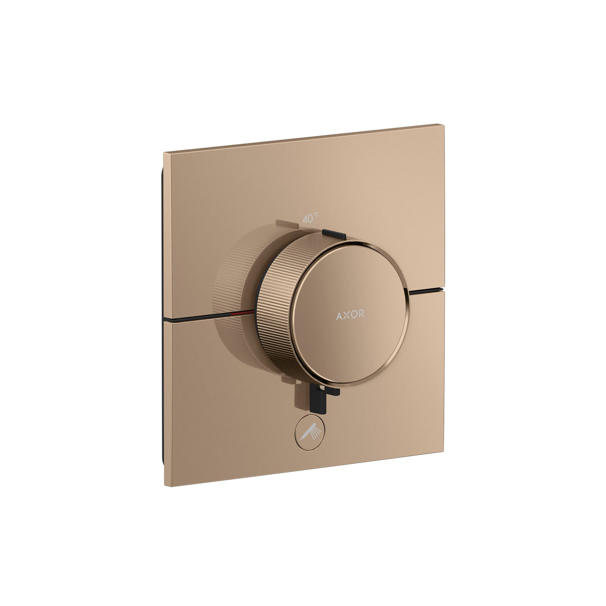 AXOR-ShowerSelect-ID-Thermostat-HighFlow-for-concealed-installation-square-for-1-function-and-additional-outlet-Polished-Red-Gold-36777300