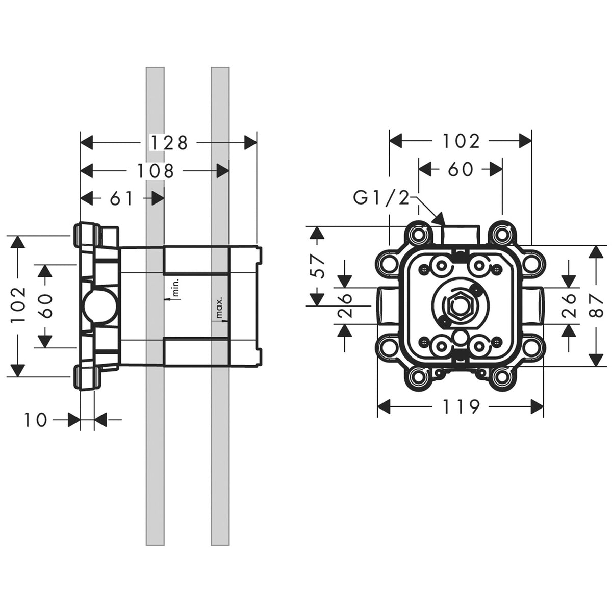 AXOR-ShowerSolutions-Basic-set-for-overhead-shower-240-240-1jet-with-shower-arm-10921-technical-01