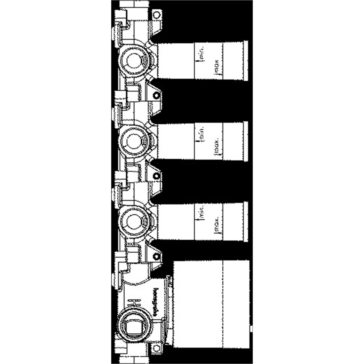 AXOR-ShowerSolutions-Basic-set-for-thermostatic-module-360-120-for-concealed-installation-10750-technical-02