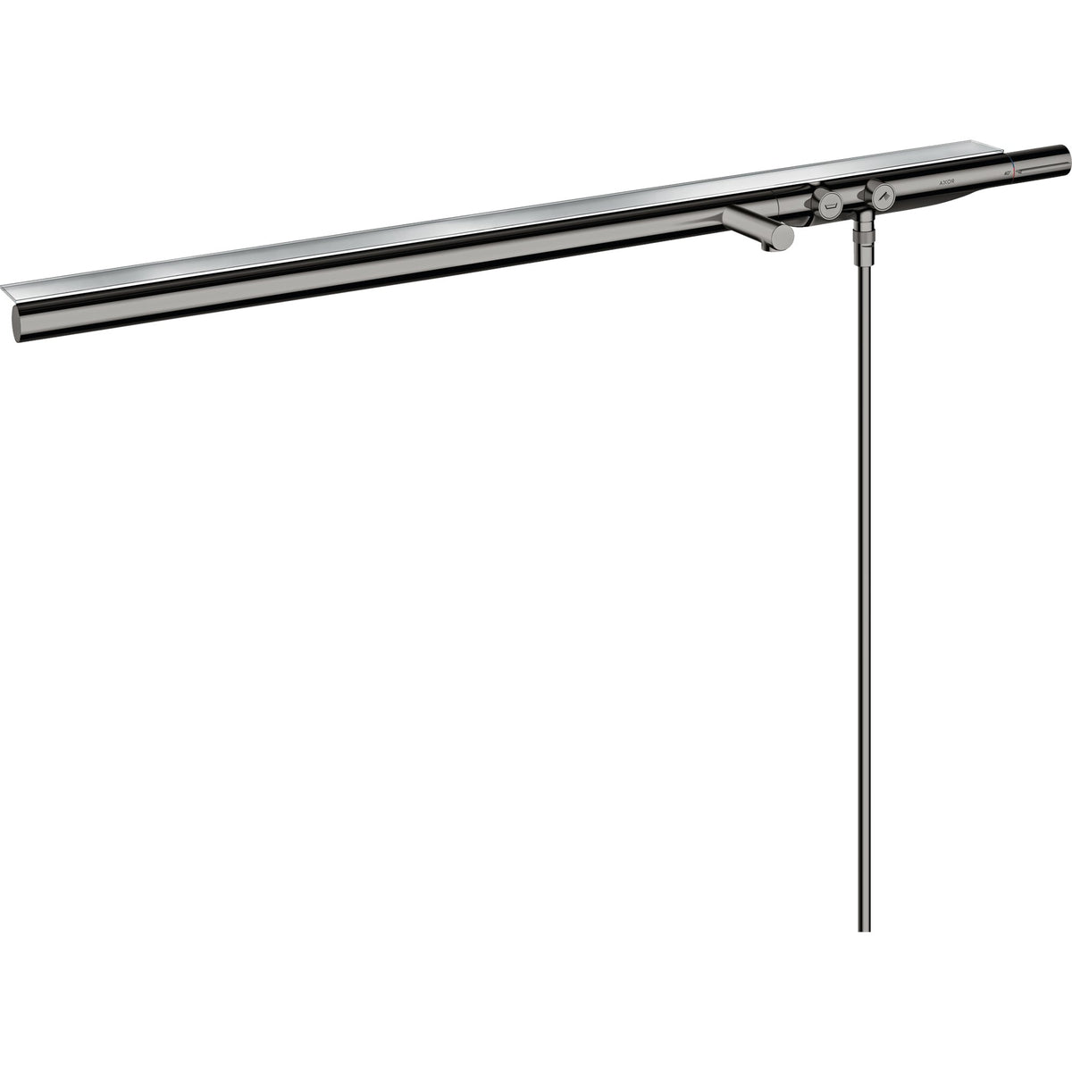 AXOR-ShowerSolutions-Bath-thermostat-1200-for-exposed-installation-Polished-Black-Chrome-45421330