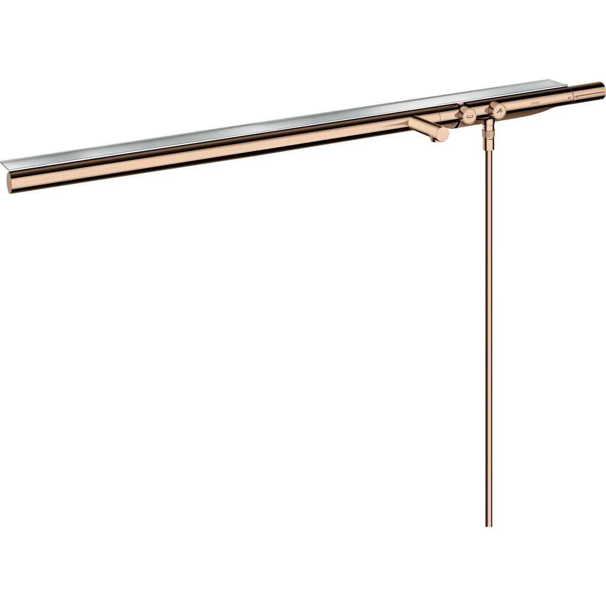 AXOR-ShowerSolutions-Bath-thermostat-1200-for-exposed-installation-Polished-Red-Gold-45421300