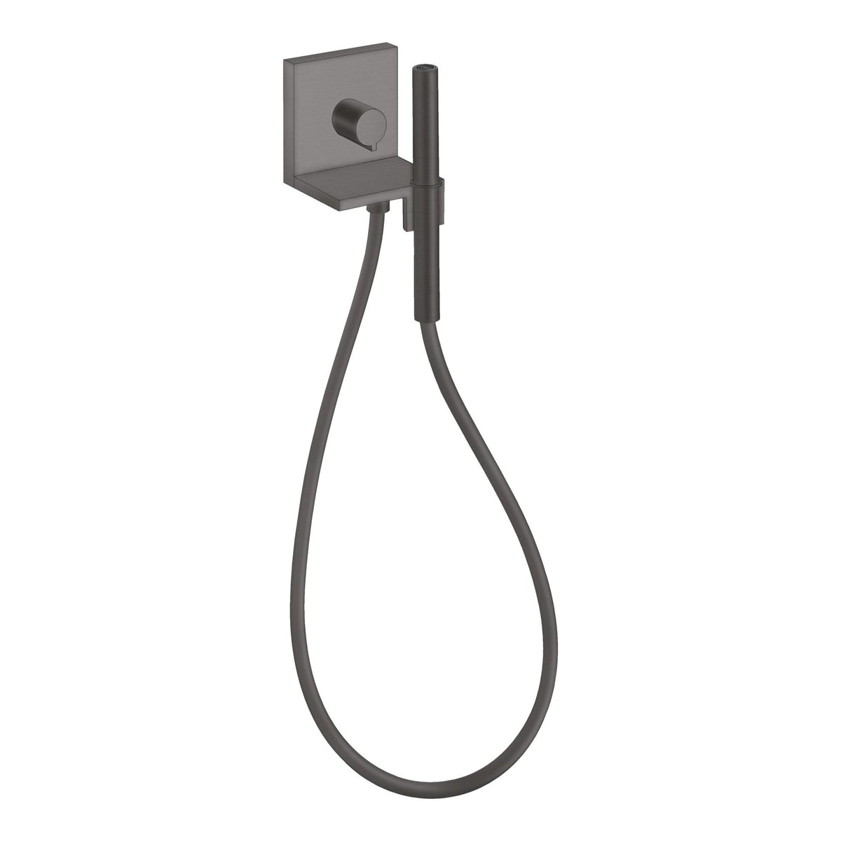 AXOR ShowerSolutions Hand shower module 120 120 for concealed installation square Brushed Black Chrome 10651340