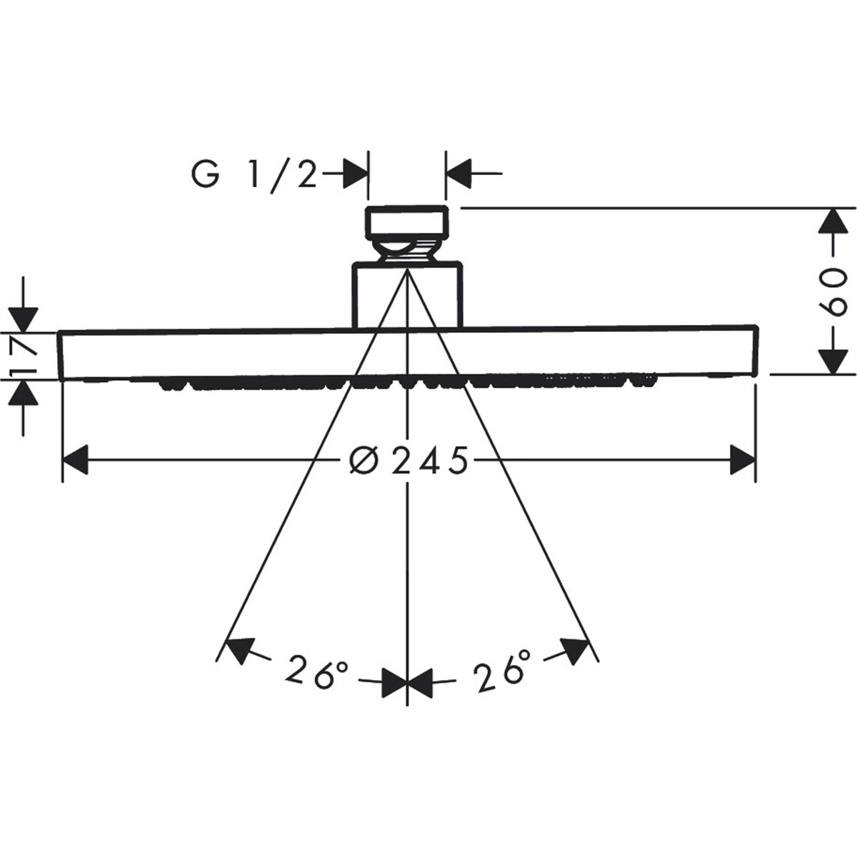 AXOR-ShowerSolutions-Overhead-shower-245-1jet-EcoSmart-35389-technical-02