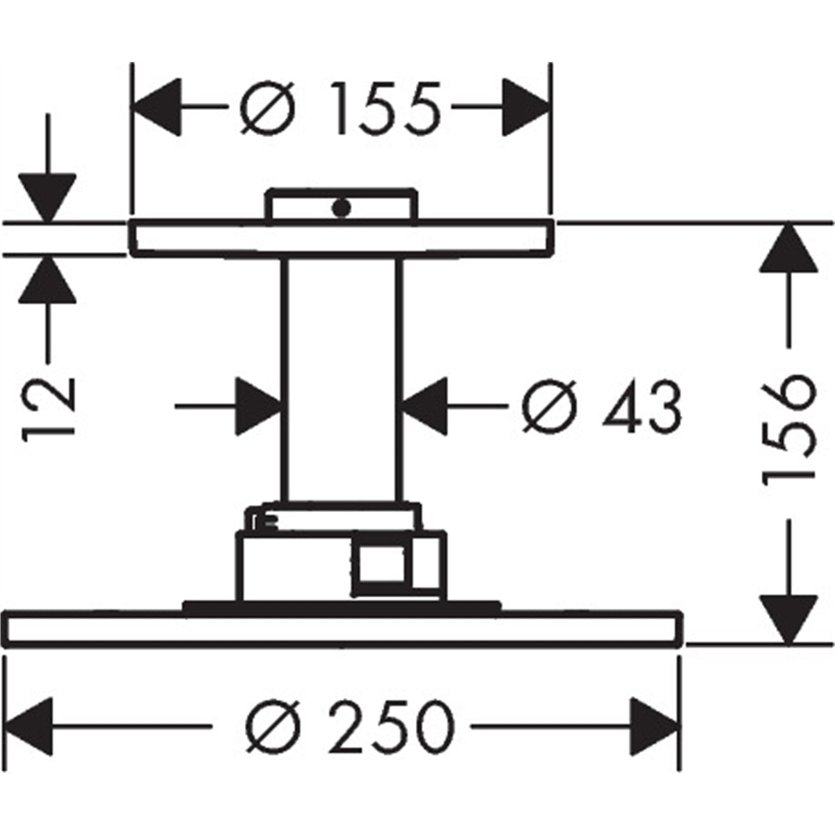 AXOR-ShowerSolutions-Overhead-shower-250-1jet-with-ceiling-connection-35286-technical-02