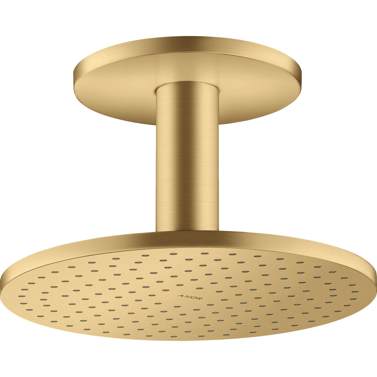 AXOR-ShowerSolutions-Overhead-shower-250-1jet-with-ceiling-connection-Brushed-Gold-Optic-35286250