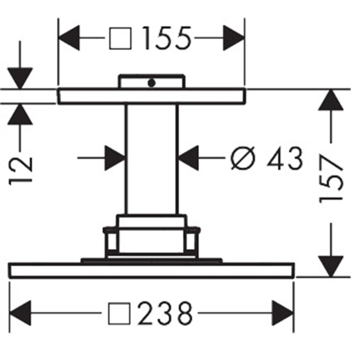 AXOR-ShowerSolutions-Overhead-shower-250-250-1jet-with-ceiling-connection-35308-technical-02