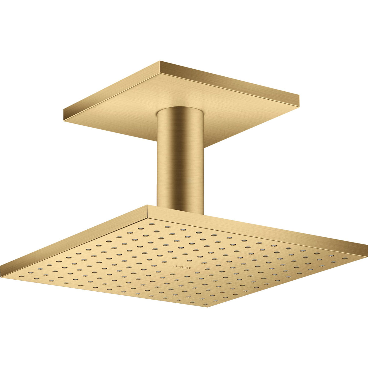 AXOR-ShowerSolutions-Overhead-shower-250-250-1jet-with-ceiling-connection-Brushed-Gold-Optic-35308250