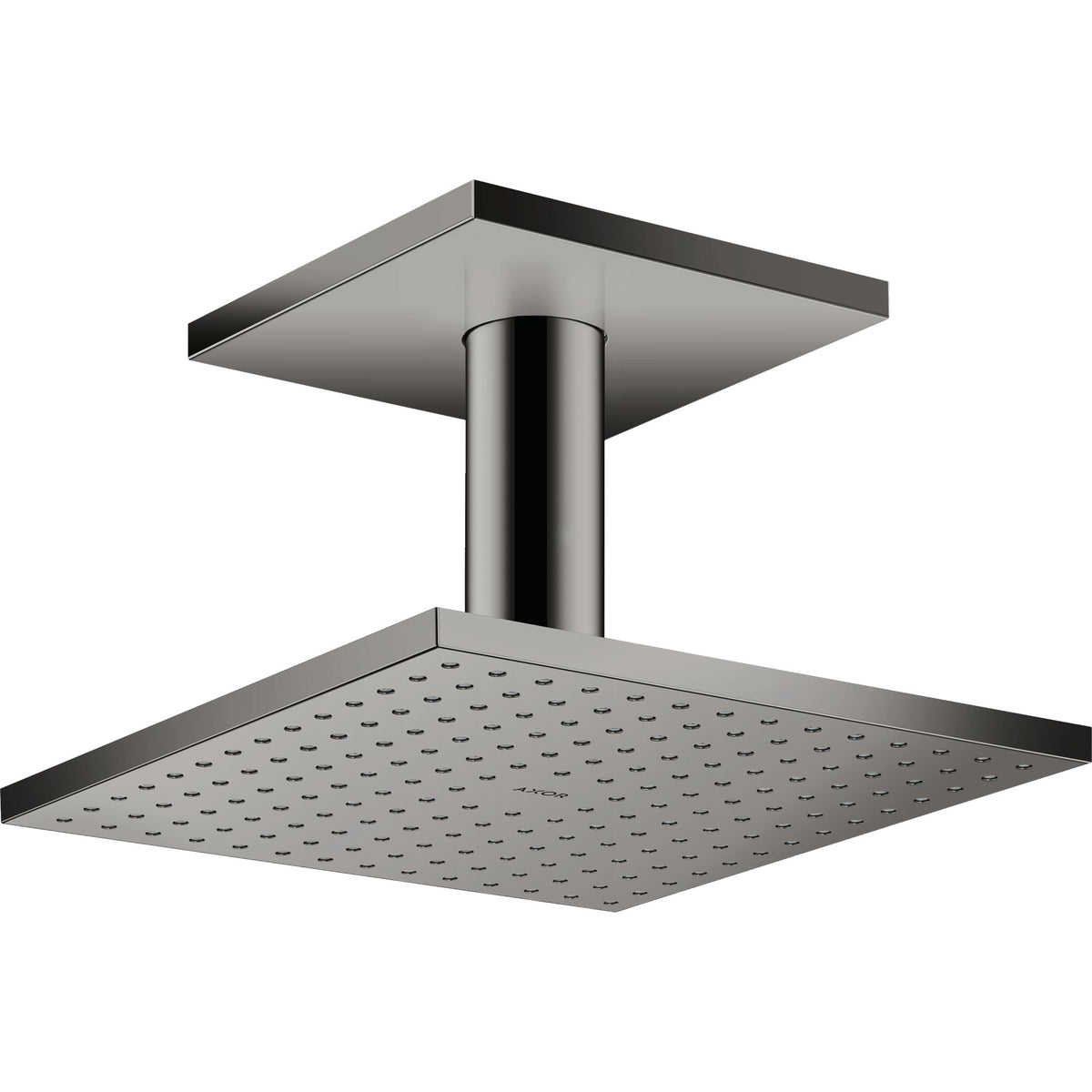 AXOR-ShowerSolutions-Overhead-shower-250-250-1jet-with-ceiling-connection-Polished-Black-Chrome-35308330