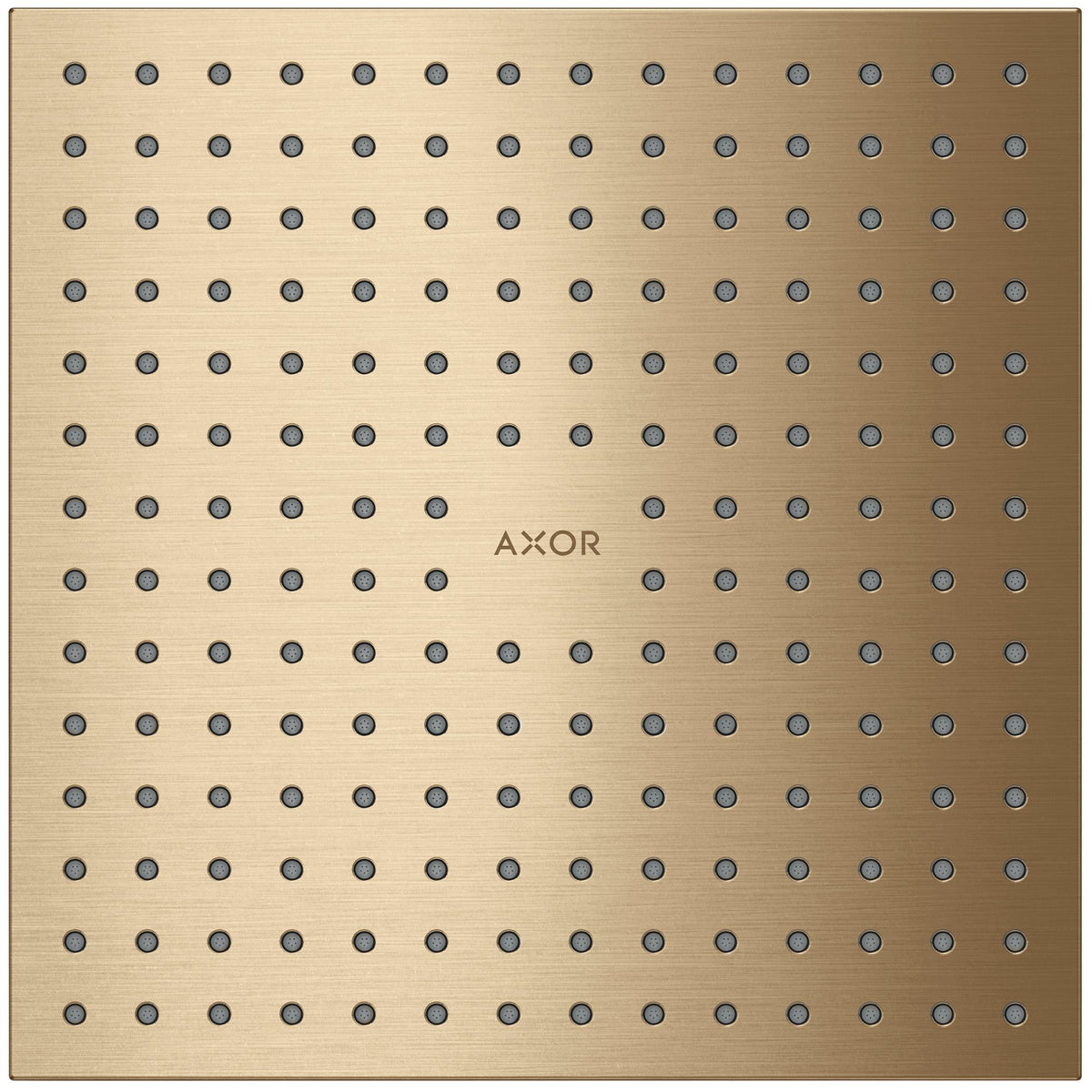 AXOR-ShowerSolutions-Overhead-shower-250-250-2jet-ceiling-integrated-Brushed-Bronze-35313140