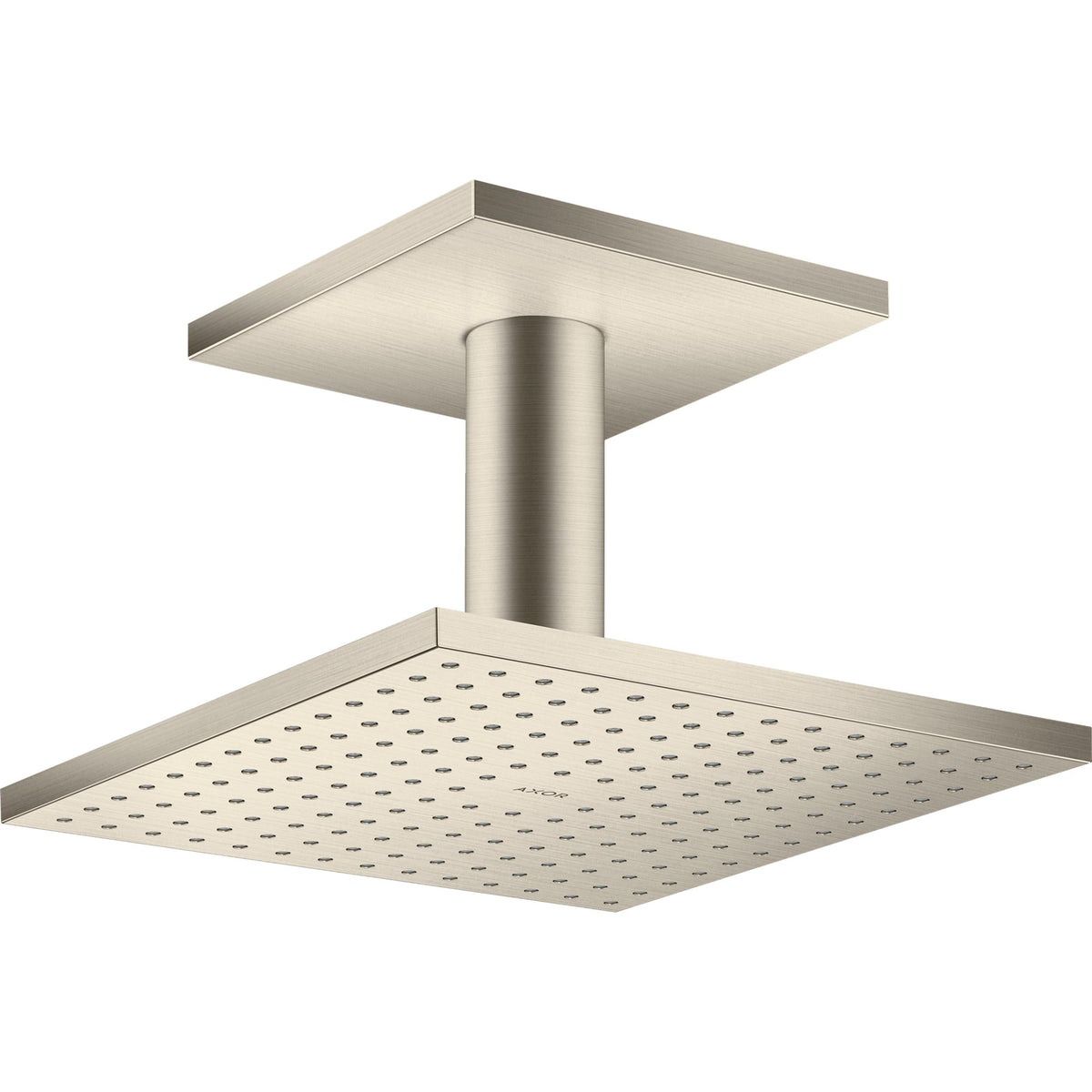 AXOR-ShowerSolutions-Overhead-shower-250-250-2jet-with-ceiling-connection-Brushed-Nickel-35312820