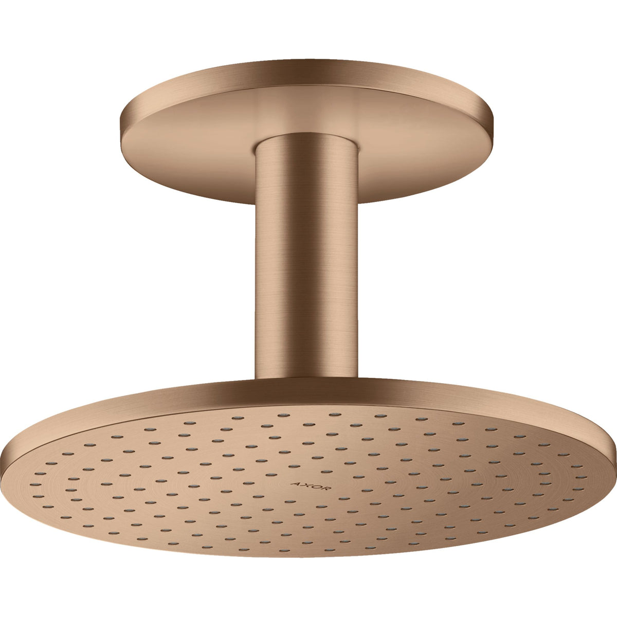 AXOR-ShowerSolutions-Overhead-shower-250-2jet-with-ceiling-connection-Brushed-Red-Gold-35297310