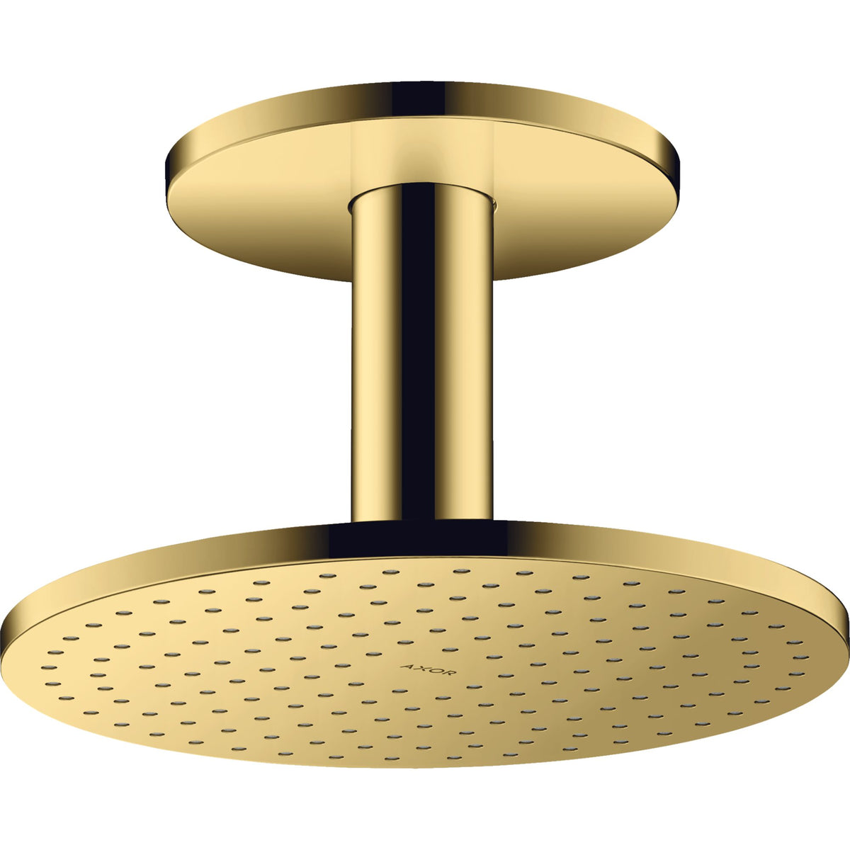 AXOR-ShowerSolutions-Overhead-shower-250-2jet-with-ceiling-connection-Polished-Gold-Optic-35297990