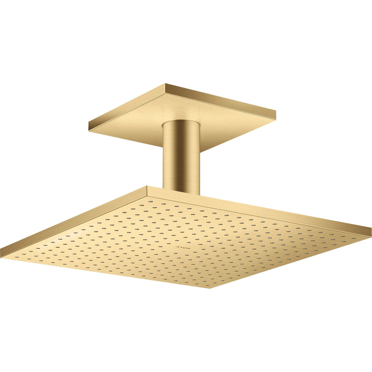 AXOR-ShowerSolutions-Overhead-shower-300-300-1jet-with-ceiling-connection-Brushed-Gold-Optic-35316250