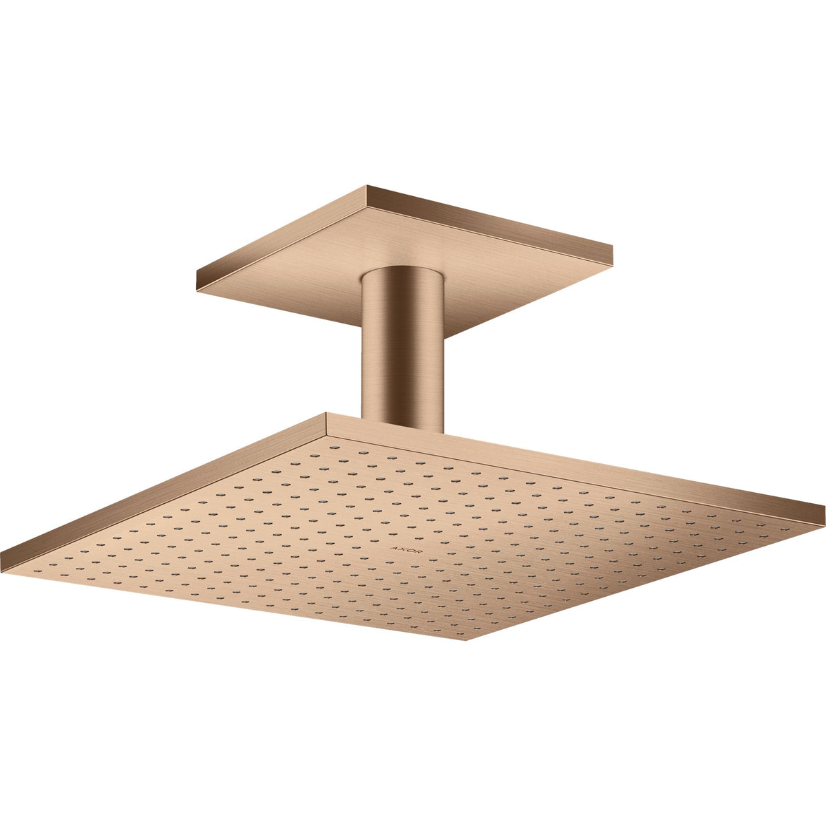 AXOR-ShowerSolutions-Overhead-shower-300-300-1jet-with-ceiling-connection-Brushed-Red-Gold-35316310