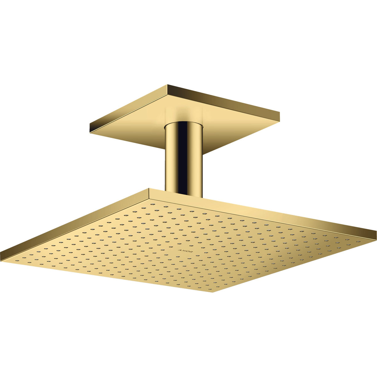 AXOR-ShowerSolutions-Overhead-shower-300-300-1jet-with-ceiling-connection-Polished-Gold-Optic-35316990