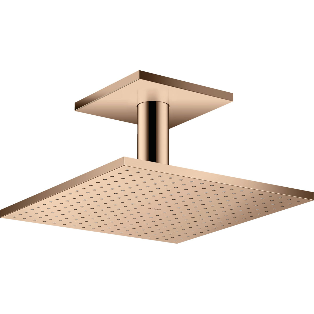 AXOR-ShowerSolutions-Overhead-shower-300-300-1jet-with-ceiling-connection-Polished-Red-Gold-35316300