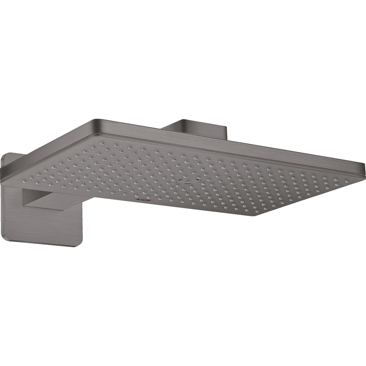 AXOR-ShowerSolutions-Overhead-shower-460-300-1jet-with-shower-arm-and-softsquare-escutcheon-Brushed-Black-Chrome-35274340