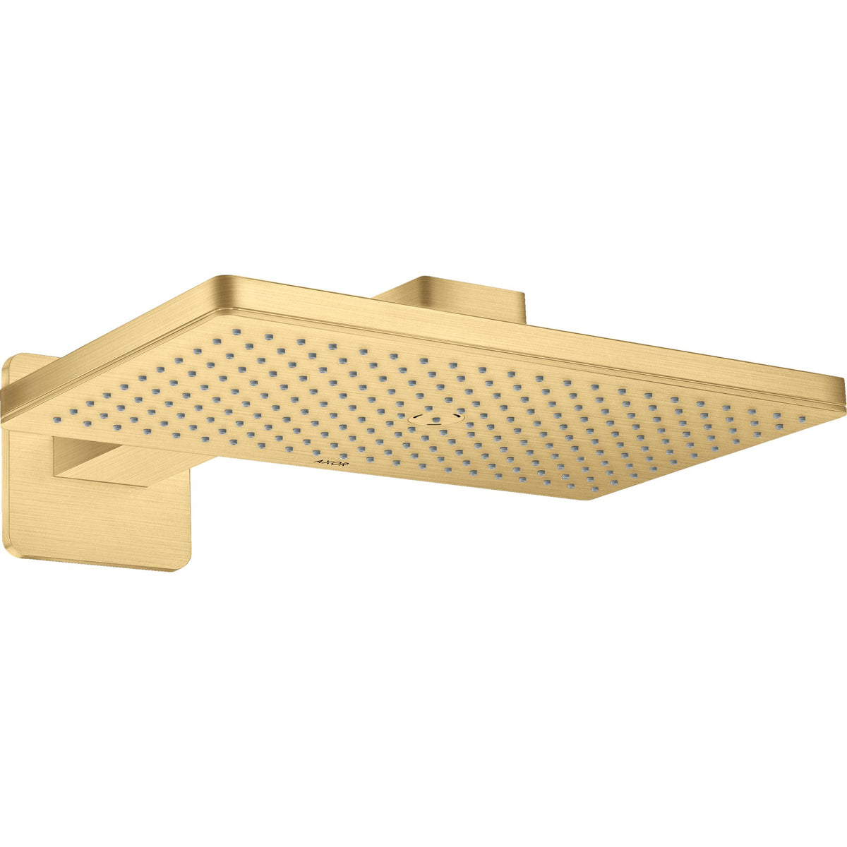 AXOR-ShowerSolutions-Overhead-shower-460-300-1jet-with-shower-arm-and-softsquare-escutcheon-Brushed-Gold-Optic-35274250