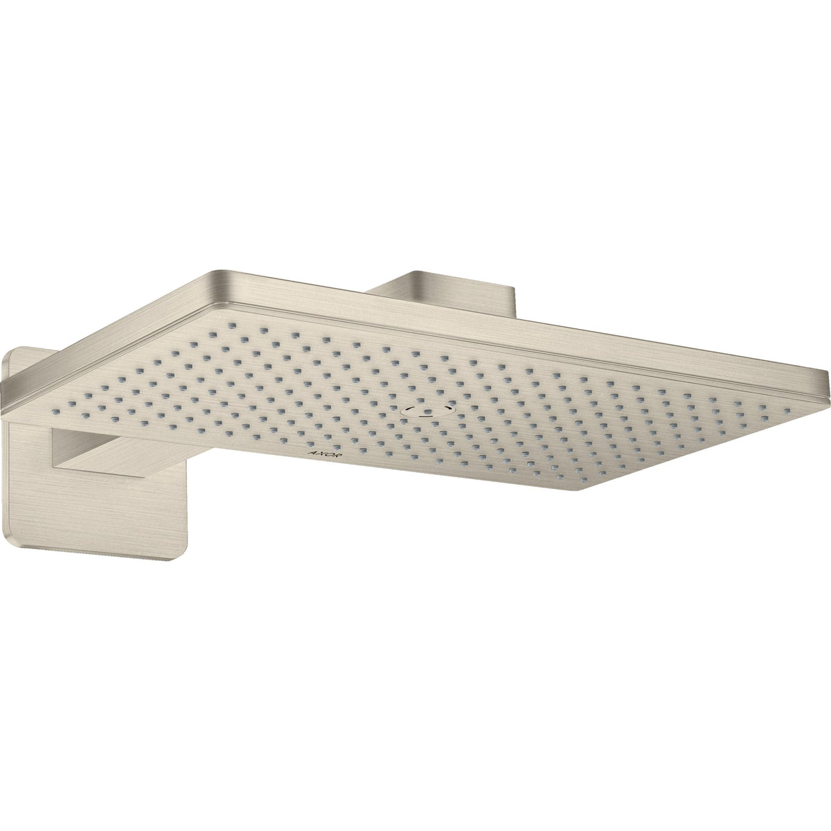 AXOR-ShowerSolutions-Overhead-shower-460-300-1jet-with-shower-arm-and-softsquare-escutcheon-Brushed-Nickel-35274820