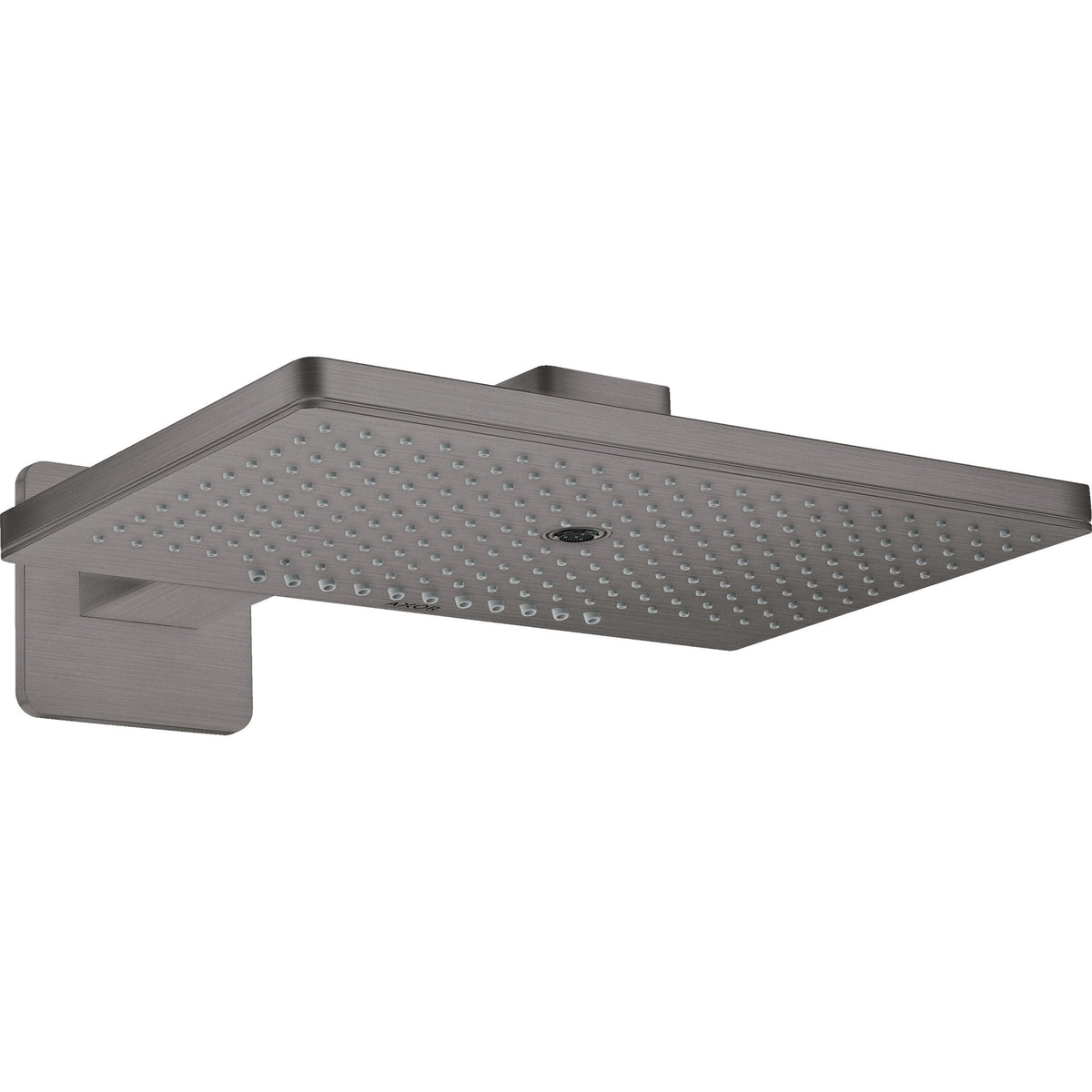 AXOR-ShowerSolutions-Overhead-shower-460-300-3jet-with-shower-arm-and-softsquare-escutcheon-Brushed-Black-Chrome-35276340